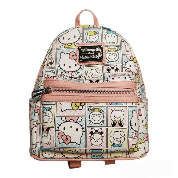 Loungefly Hello Kitty Sanrio Portraits Pastel backpack RARE OG HEART LOGO - Picture 1 of 4